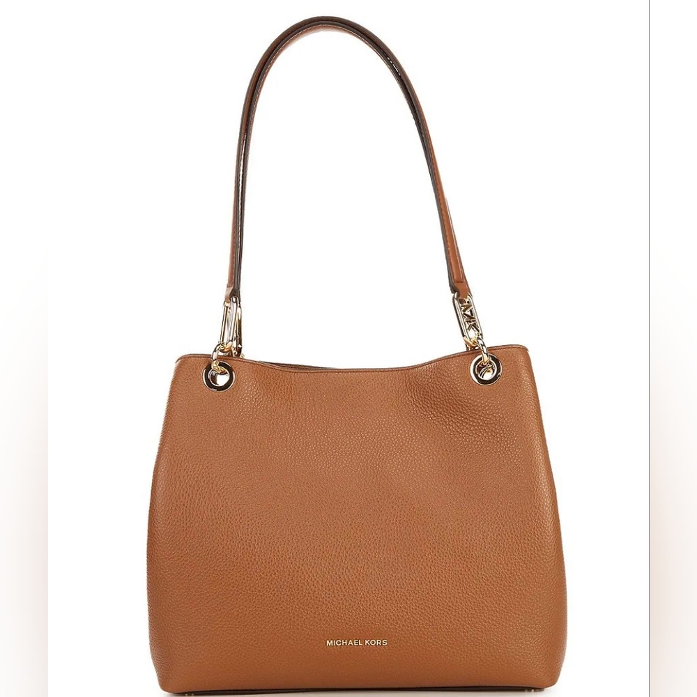 Michael Kors Kensington Large Pebbled Leather Shoulder Tote Bag Purse - Picture 1 of 5